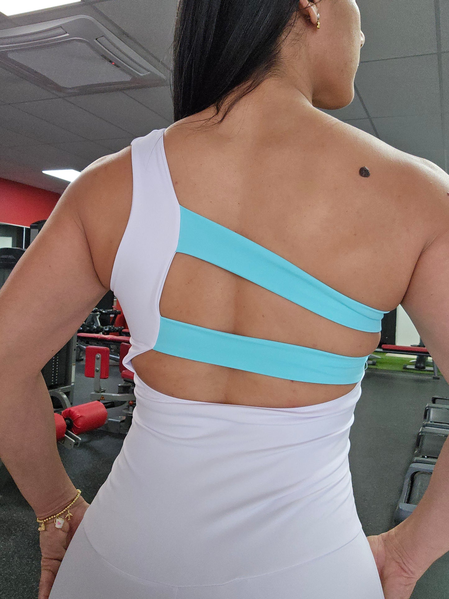 One shoulder jumpsuit