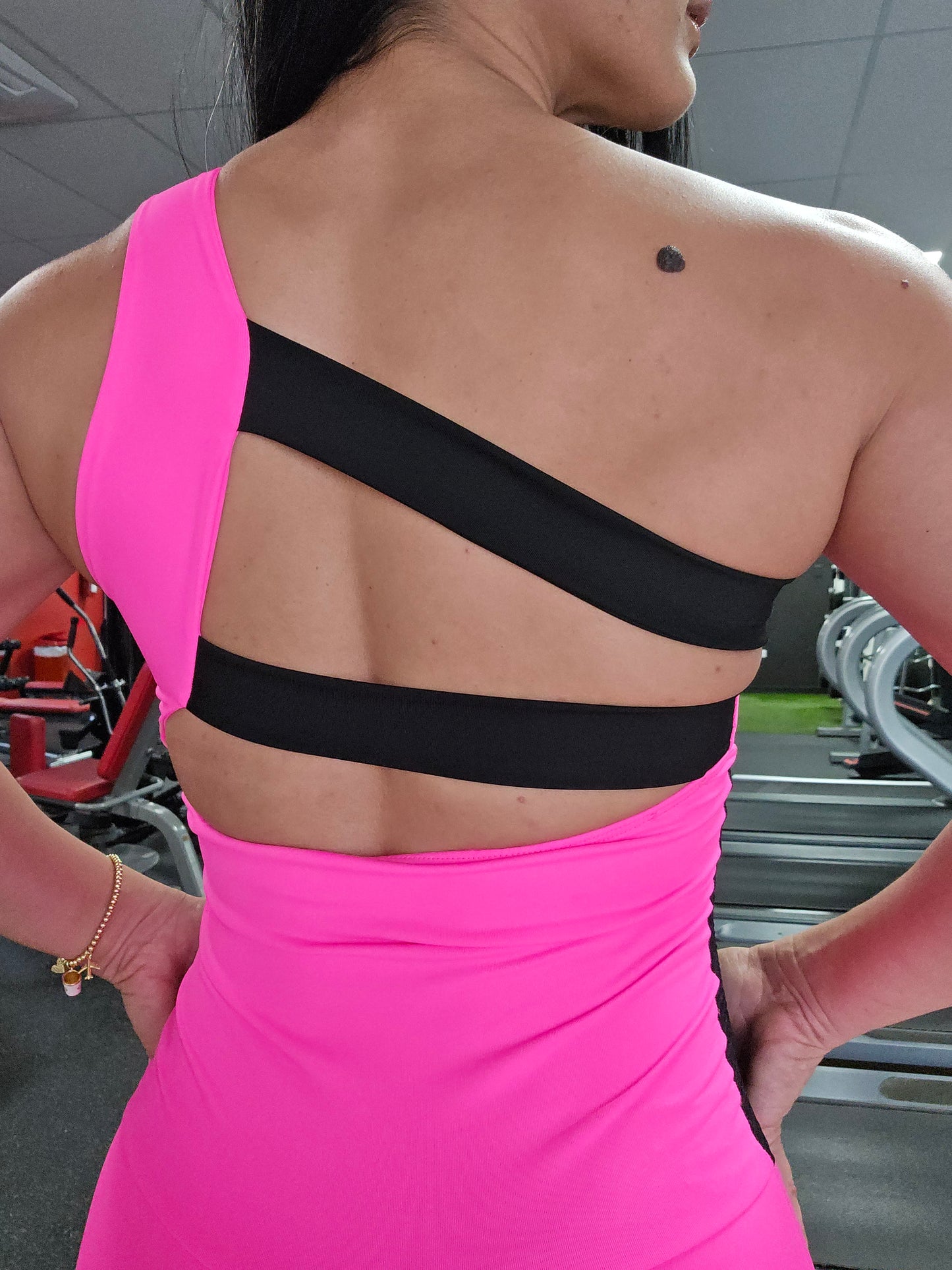 One shoulder jumpsuit