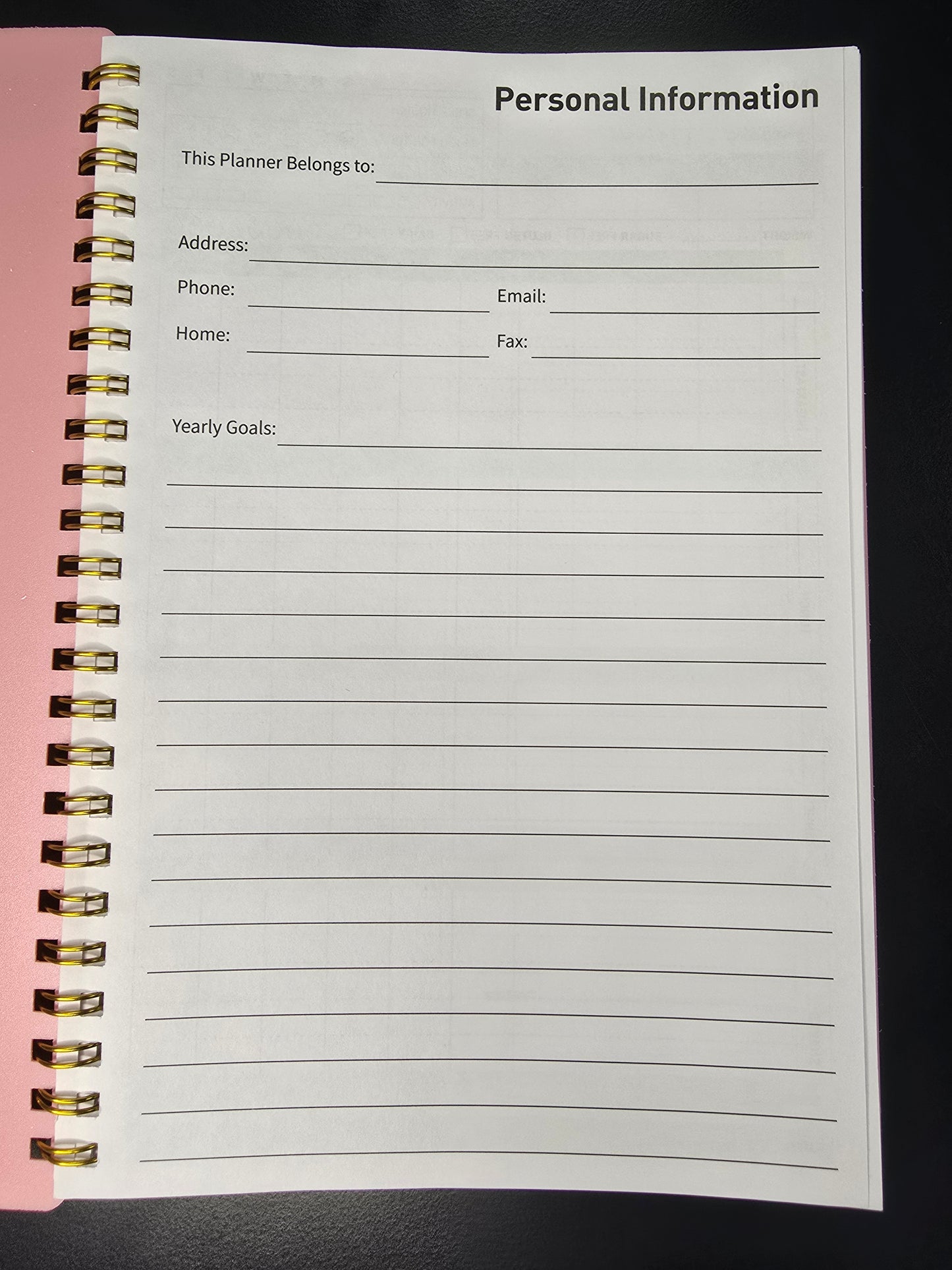 Fitness Track Notebook