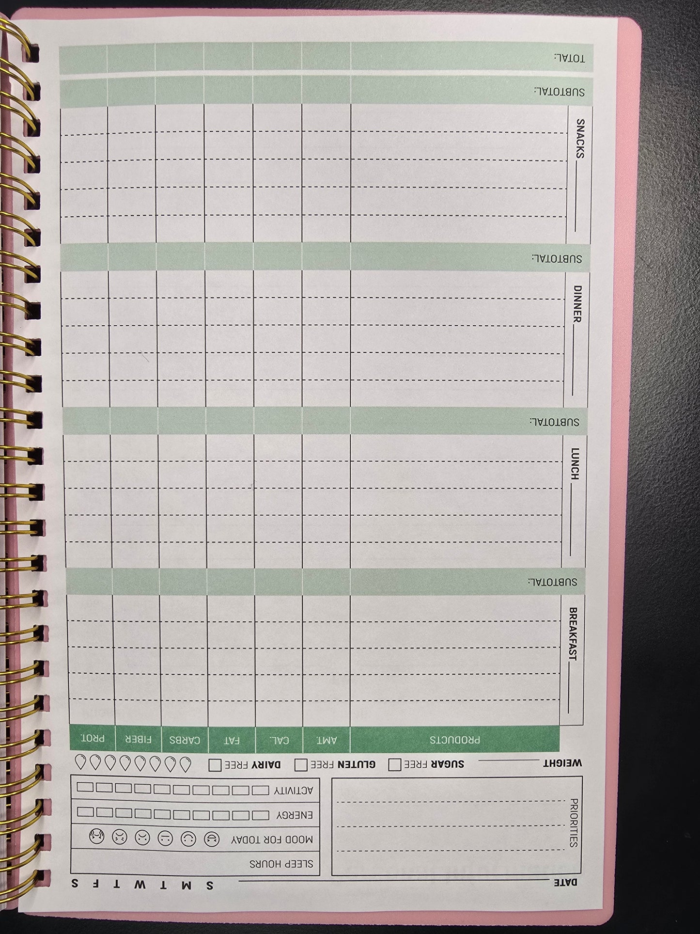 Fitness Track Notebook